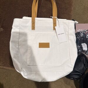 Cozy Earth White and Tan Women's Tote Bag